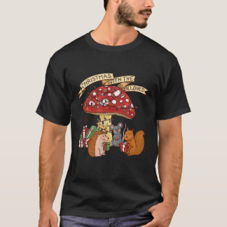 Camiseta Navidades De Hongos De Hongos Encendiendo A Navida