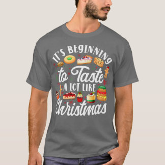 Camiseta Navidades de horneado cocinan pan de gallina cupca