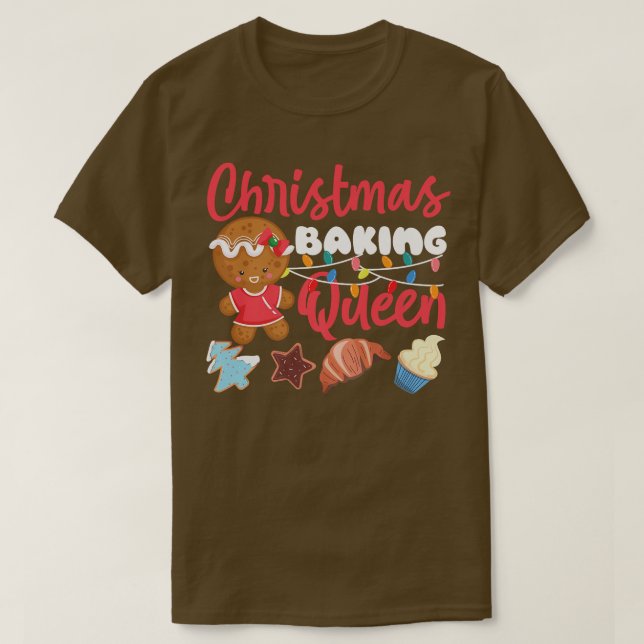 Camiseta Navidades de hornear pan de jengibre hombre reina  (Diseño del anverso)