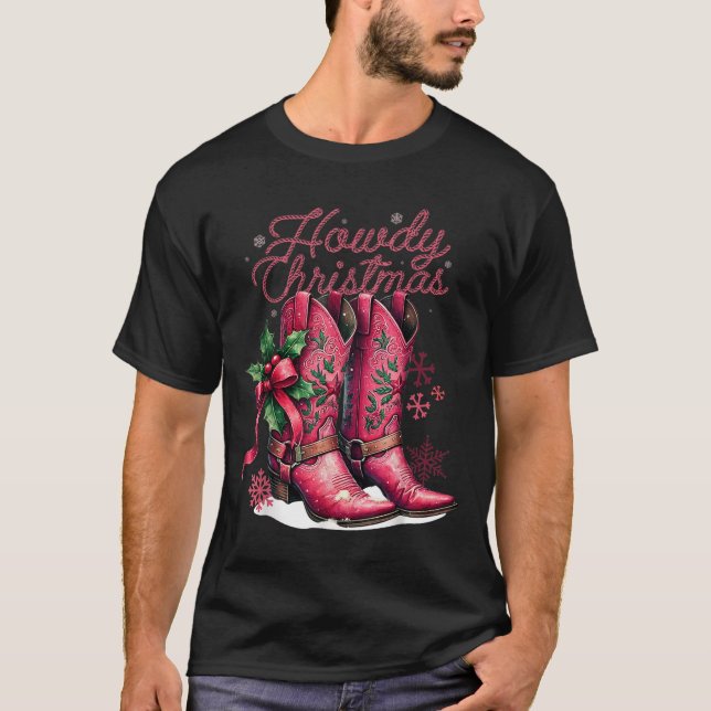 Camiseta Navidades De Howad Boots Boots Cowgirl Coquette Nk (Anverso)