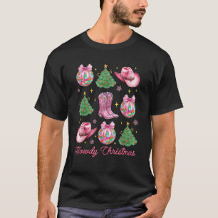 Camiseta Navidades de Howad Pink Coquette Bow Xmas Tree Wes