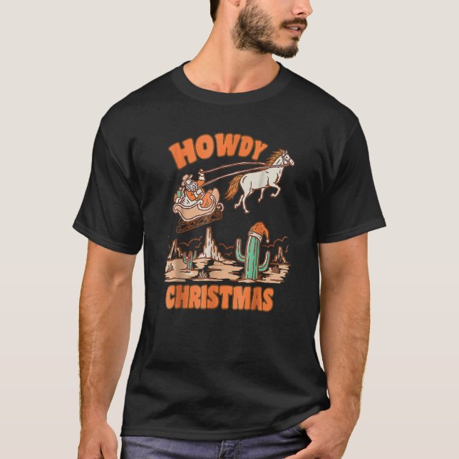 Camiseta Navidades de Howad Santa Hat Retro Familia Occiden (Anverso)