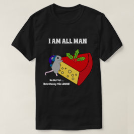 Camiseta Navidades de humor con el ratón de queso lindo