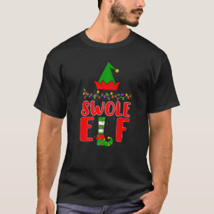 Camiseta Navidades de iluminación de la familia Swole Elf M