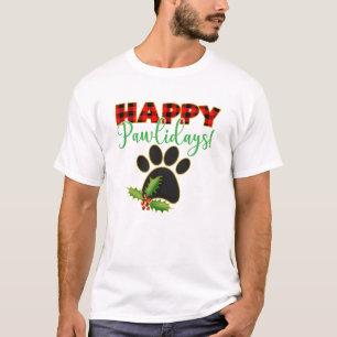 Camiseta Navidades de impresión de papas rojas de búfalo