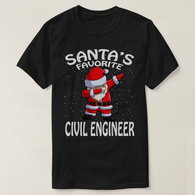 Camiseta Navidades de Ingeniería Civil Favoritos de Santas (Diseño del anverso)