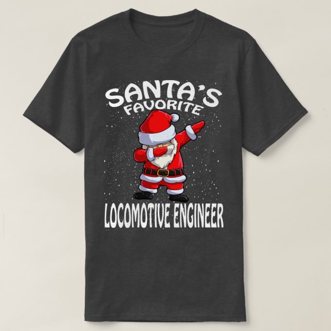 Camiseta Navidades de Ingeniería de Locomotoras Favoritos d (Diseño del anverso)