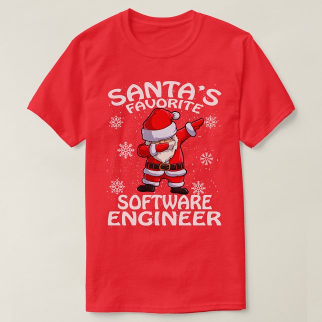 Camiseta Navidades de Ingeniería de Software Favoritos de S (Diseño del anverso)
