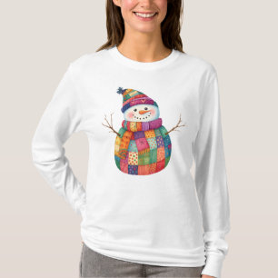 Camiseta Navidades de invierno coloridos de Snowman