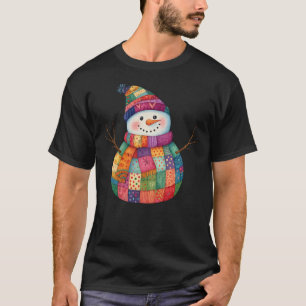 Camiseta Navidades de invierno coloridos de Snowman