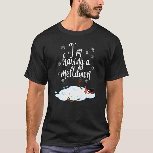 Camiseta Navidades de invierno de Snowman Meltdown (Anverso)