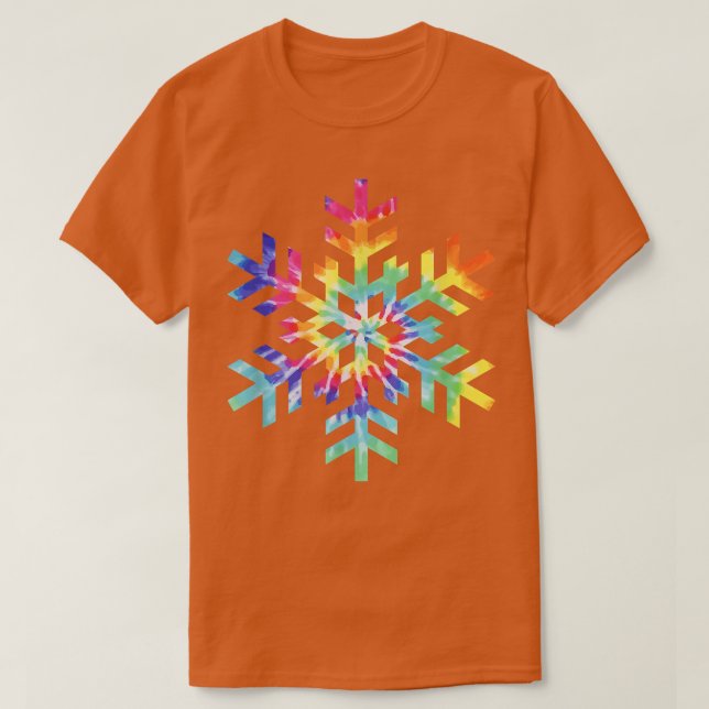 Camiseta Navidades de invierno del Tye Dye Snowflake 919 (Diseño del anverso)