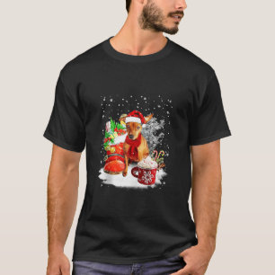 Camiseta Navidades de invierno en miniatura de Perro Santa 