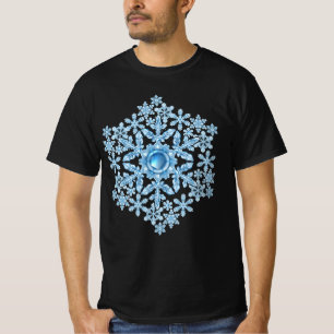 Camiseta Navidades de invierno retro Snowflake diseñan Xm