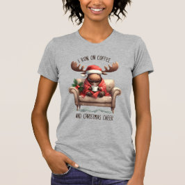 Camiseta Navidades de invierno rosados de renos perezosos