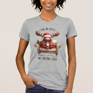 Camiseta Navidades de invierno rosados de renos perezosos