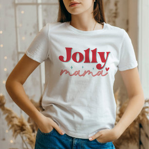 Camiseta Navidades de Jolly Mama Heart Retro