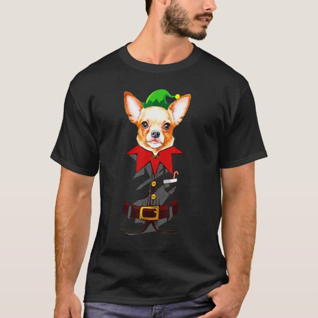 Camiseta Navidades De Jóvenes Perros De Chihuahua Tee Xmas  (Anverso)