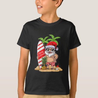 Camiseta Navidades de julio en el surf de Santa Hawái