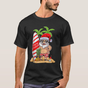 Camiseta Navidades de julio en Santa Surf Hawái Hombres S