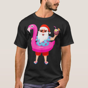 Camiseta Navidades de Julio Santa hawaii Gafas de sol Flami