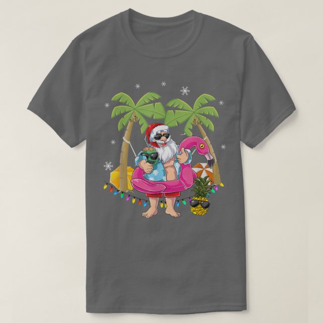 Camiseta Navidades de Julio Santa hawaii Gafas de sol Flami (Diseño del anverso)