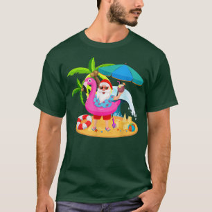 Camiseta Navidades de Julio Santa hawaii Gafas de sol Flami