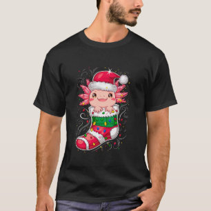 Camiseta Navidades de Kawaii Axolotl disfraces Chicas de ni
