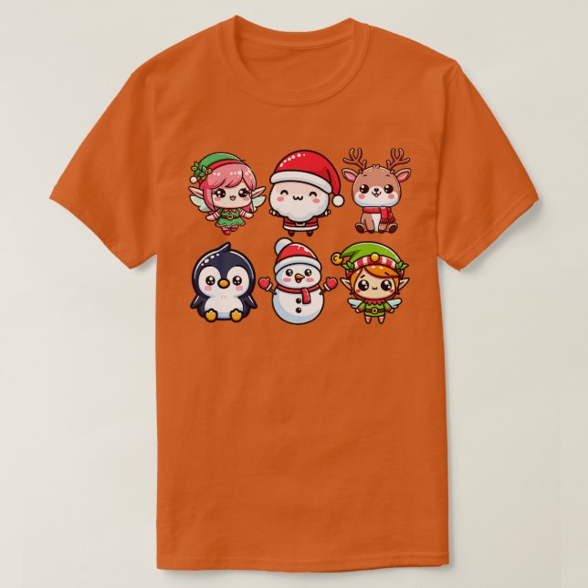 Camiseta Navidades de Kawaii TShirt 1 (Diseño del anverso)