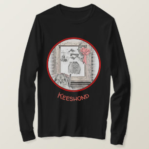 Camiseta Navidades de Keeshond Ventana de Invierno Pintura