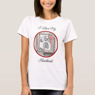 Camiseta Navidades de Keeshond Ventana de Invierno Pintura