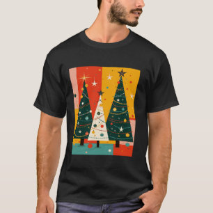 Camiseta Navidades de Kitschmas Vector Retro de Árbol