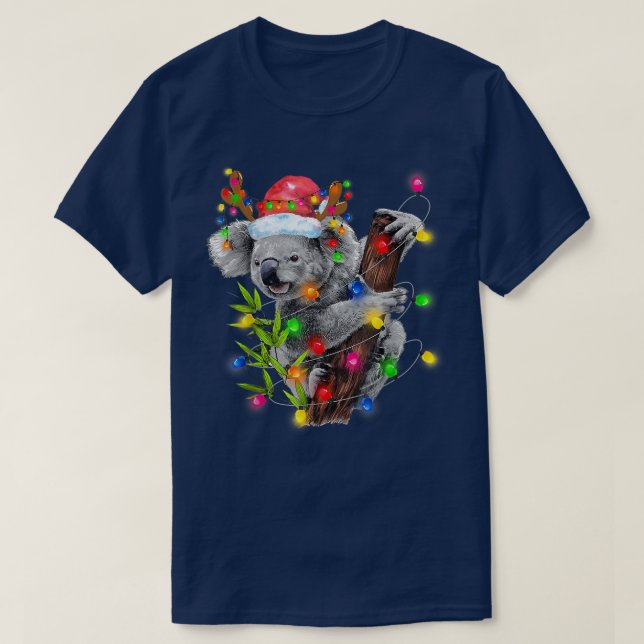 Camiseta Navidades de Koala alumbran a divertida criatura S (Diseño del anverso)