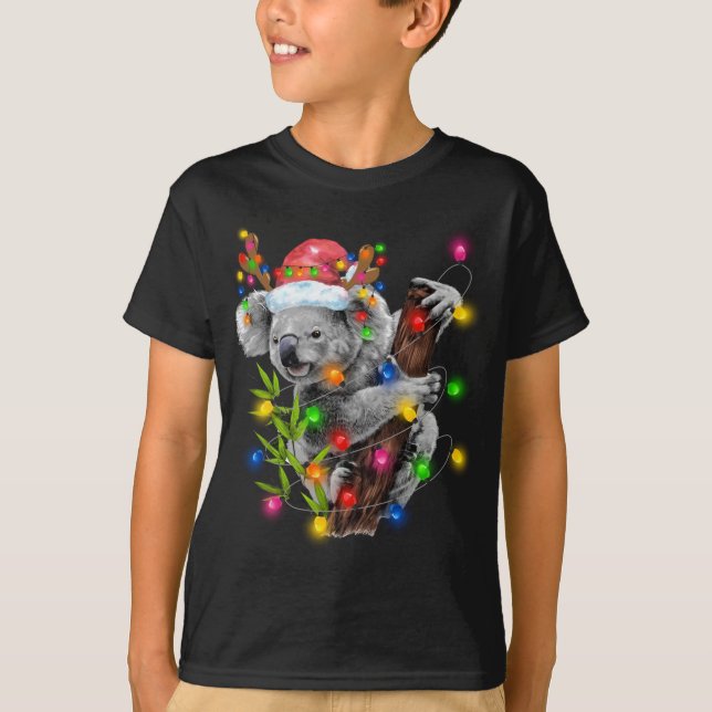 Camiseta Navidades de Koala alumbran a divertida criatura S (Anverso)