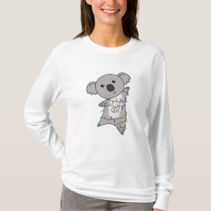 Camiseta Navidades de Koala Luces de Hada Animales Cuidados