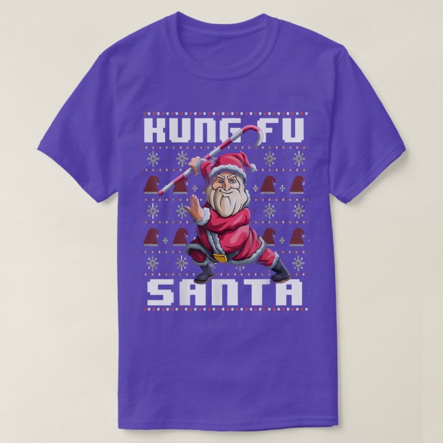 Camiseta Navidades de Kung Fu Santa Ugly (Diseño del anverso)