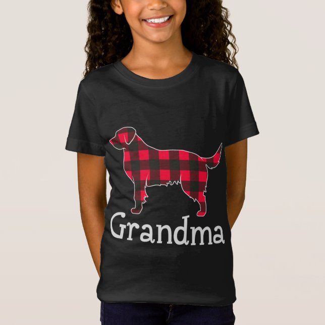 Camiseta Navidades de la abuela roja de labrador coincidien (Anverso)
