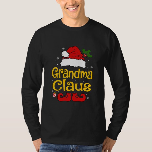 Camiseta Navidades de la abuelita divertida Claus Pajamas S (Anverso)