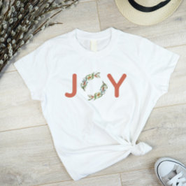 Camiseta Navidades de la alegría de la vegetación Wreath Bo