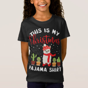 Camiseta Navidades de la Alpaca Pajama Gift Pajamas Xmas Fa