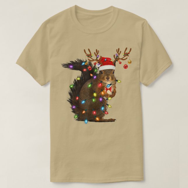 Camiseta Navidades de la ardilla de Santa Encenden Matanza  (Diseño del anverso)