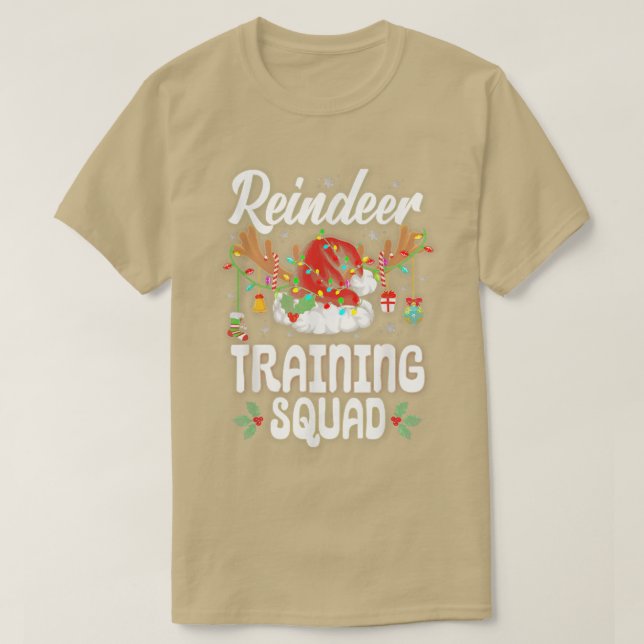 Camiseta Navidades de la brigada de entrenamiento de renos  (Diseño del anverso)