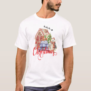 Camiseta Navidades de la Casa de Oso Polar y Gingerbread