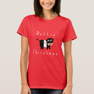 Camiseta Navidades de la corbata Personalizado cortan vaca