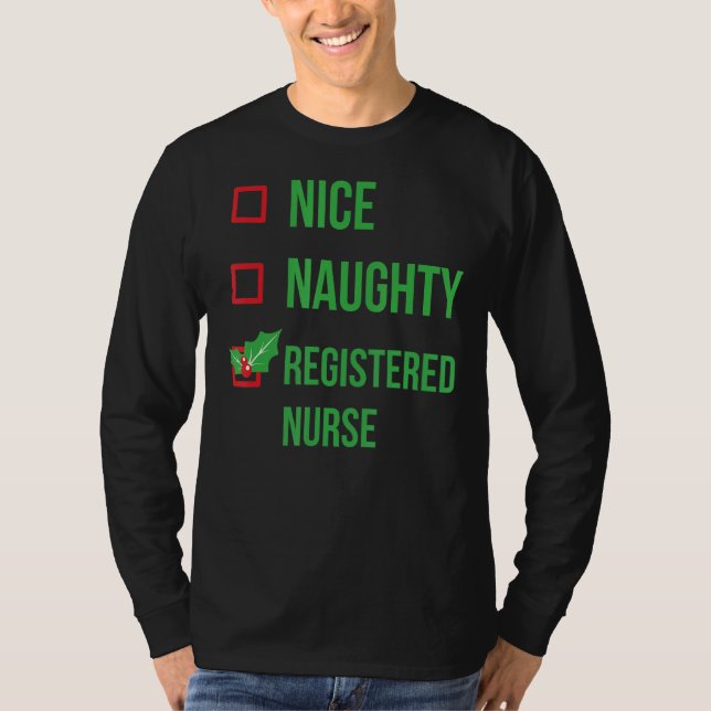 Camiseta Navidades de la enfermera Funny Pajama registrados (Anverso)