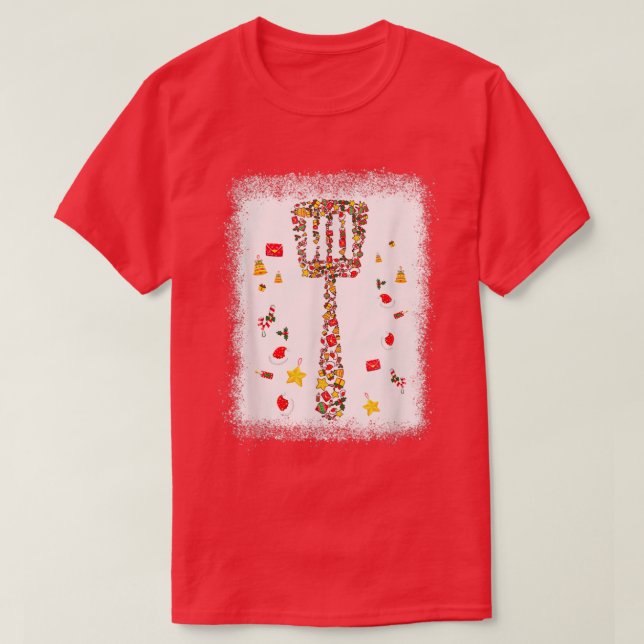 Camiseta Navidades de la espátula de madera de yx Pajama Me (Diseño del anverso)