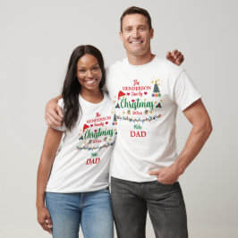 Camiseta Navidades de la familia blanca personalizado