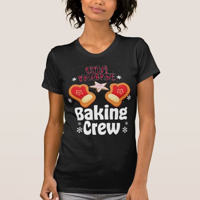 Camiseta Navidades de la familia CNA Nurse Baking Crew (Anverso)