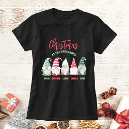 Camiseta Navidades de la familia Cute gnomes en su nombre