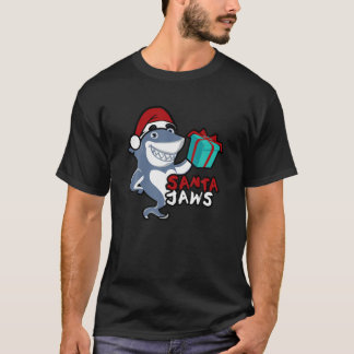 Camiseta Navidades de la familia Cute Santa Jaws Pajamas Fu